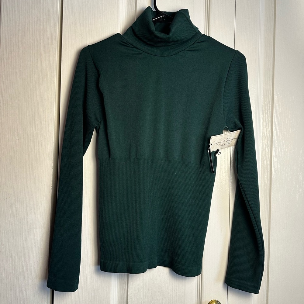 French Laundry Forest Green Long Sleeve Top
